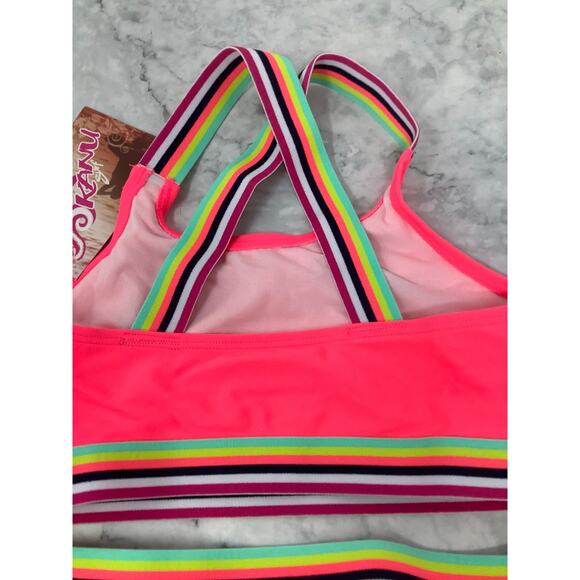 Kanu Surf Girl's 10 Tanya UPF 50+ Hot Pink Beach Sport Bikini Swimsuit G25-25 - Picture 6 of 12